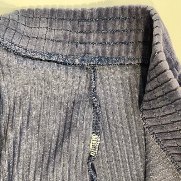 AERIE Pants L Blue Corduroy Flare Wide Stretch Pull-Up - Picture 8 of 14